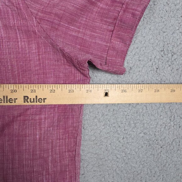 Structure Shirt Mens Size XL Magenta Slim Modern Fit Heathered Short Sleeve - Picture 6 of 11